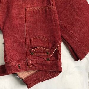 Women’s straight leg red jeans